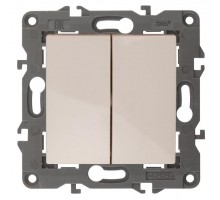 Механизм переключателя 2-кл. СП Эра Elegance 10А IP20 14-1106-02 250В 10AX сл. кость Эра Б0034244