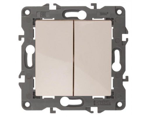 Механизм переключателя 2-кл. СП Эра Elegance 10А IP20 14-1106-02 250В 10AX сл. кость Эра Б0034244