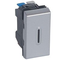 Механизм переключателя на 2 направления 1-кл. 1мод. СП Mosaic 10А IP31 10AX с подсветкой алюм. Leg 079202