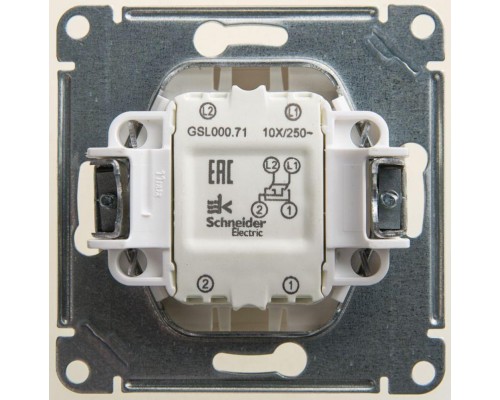 Механизм переключателя перекрестного 1-кл. СП Glossa 10А IP20 (сх. 7) 10AX перламутр SchE GSL000671