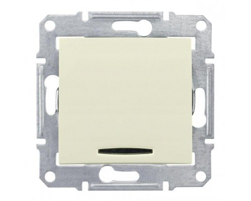Механизм переключателя перекрестного 1-кл. СП Sedna 10А IP20 (сх. 7а) 250В с син. подсветкой беж. SchE SDN0501147