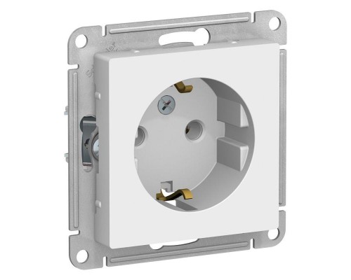 Механизм розетки 1-м СП ATLAS DESIGN с заземл. 16А бел. SchE ATN000143