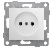 Механизм розетки 1-м СП Bravo 16А 250В защит. шторки без заземл. бел. GUSI С10Р2-001