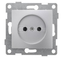 Механизм розетки 1-м СП Bravo 16А 250В защит. шторки без заземл. серебр. GUSI С10Р2-004