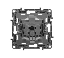 Механизм розетки 1-м СП Etika 2К 16А защ. шторки без заземл. винт. зажимы антрацит Leg 672634