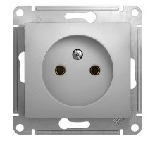 Механизм розетки 1-м СП Glossa 16А IP20 без заземл. алюм. SchE GSL000341