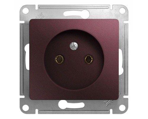 Механизм розетки 1-м СП Glossa 16А IP20 без заземл. баклажан. SchE GSL001141