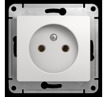 Механизм розетки 1-м СП Glossa 16А IP20 без заземл. бел. SchE GSL000141