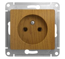 Механизм розетки 1-м СП Glossa 16А IP20 без заземл. дер. дуб SchE GSL000541