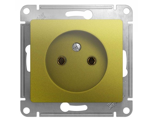 Механизм розетки 1-м СП Glossa 16А IP20 без заземл. фисташк. SchE GSL001041