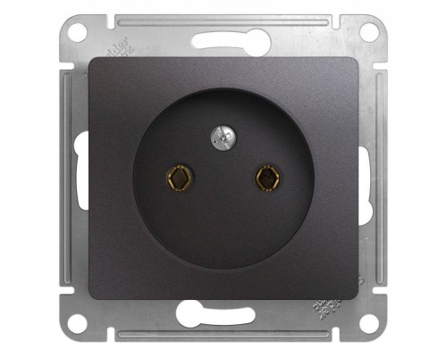 Механизм розетки 1-м СП Glossa 16А IP20 без заземл. графит SchE GSL001341