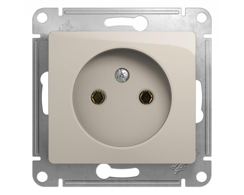 Механизм розетки 1-м СП Glossa 16А IP20 без заземл. молоч. SchE GSL000941