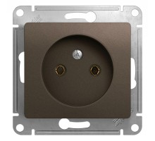 Механизм розетки 1-м СП Glossa 16А IP20 без заземл. шоколад SchE GSL000841