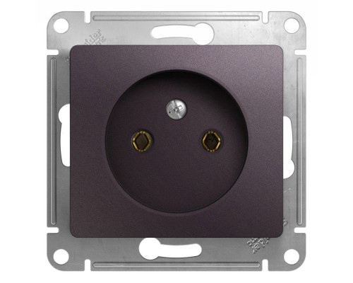 Механизм розетки 1-м СП Glossa 16А IP20 без заземл. сиреневый туман SchE GSL001441