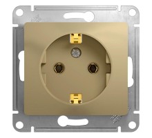 Механизм розетки 1-м СП Glossa 16А с заземл. титан SchE GSL000443