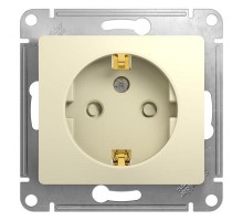 Механизм розетки 1-м СП Glossa 16А защ. шторки с заземл. беж. SchE GSL000245