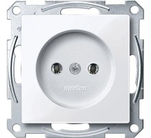 Механизм розетки 1-м СП Merten 16А IP20 без заземл. активно бел. SchE MTN2001-0325
