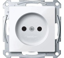 Механизм розетки 1-м СП Merten 16А IP20 защ. шторки без заземл. активно бел. SchE MTN2000-0325