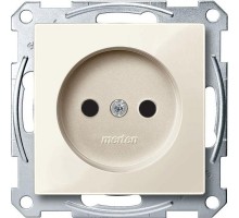Механизм розетки 1-м СП Merten 16А IP20 защ. шторки без заземл. беж. SchE MTN2000-0344