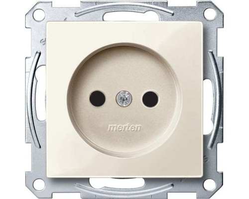 Механизм розетки 1-м СП Merten 16А IP20 защ. шторки без заземл. беж. SchE MTN2000-0344
