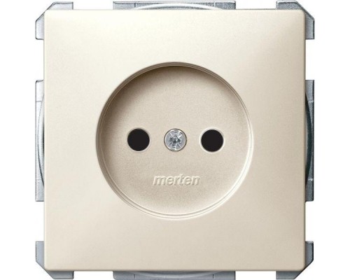 Механизм розетки 1-м СП Merten 16А IP20 защ. шторки без заземл. беж. SchE MTN2000-4044