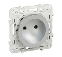 Механизм розетки 1-м СП Odace 16А IP21 защ. шторки алюм. SchE S53R033