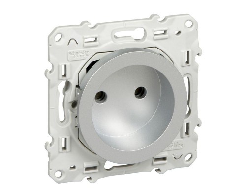 Механизм розетки 1-м СП Odace 16А IP21 защ. шторки алюм. SchE S53R033