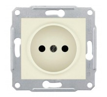 Механизм розетки 1-м СП Sedna 16А IP20 без заземл. без защ. шторок беж. SchE SDN2900147
