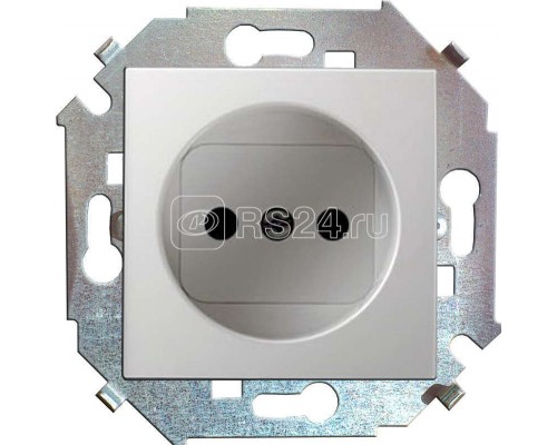 Механизм розетки 1-м СП Simon15 16А IP20 без заземл. бел. Simon 1591431-030