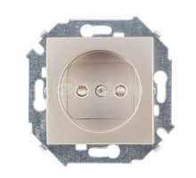 Механизм розетки 1-м СП Simon15 16А IP20 без заземл. шампань Simon 1591431-034
