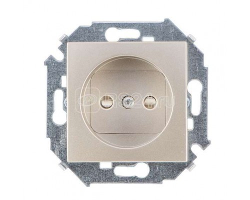 Механизм розетки 1-м СП Simon15 16А IP20 без заземл. шампань Simon 1591431-034