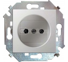 Механизм розетки 1-м СП Simon15 16А IP20 защ. шторки без заземл. бел. Simon 1591444-030