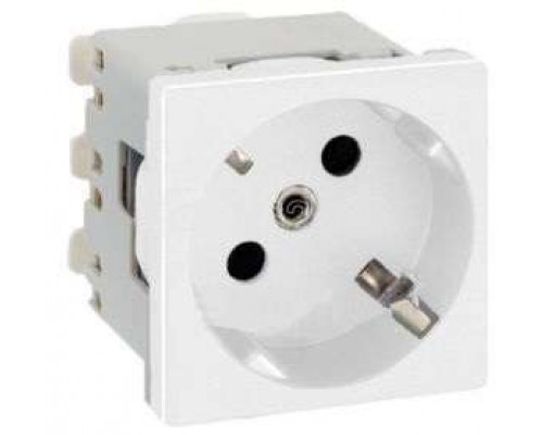 Механизм розетки 1-м СП Simon Connect K45 2мод. с заземл. бел. Simon K01-9