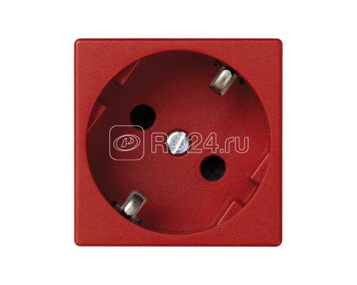 Механизм розетки 1-м СП Simon Connect K45 2мод. с заземл. красн. Simon K01-6
