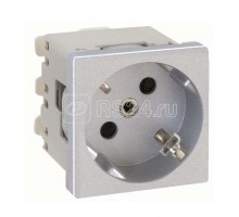 Механизм розетки 1-м СП Simon Connect K45 2мод. с заземл. сер. Simon K11-8