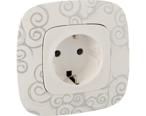 Механизм розетки 1-м СП Valena Allure 16А IP2X 250В 2К+З с лиц. панелью безвинт. зажимы бел. Leg 753721