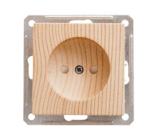 Механизм розетки 1-м СП W59 16А IP20 защ. шторки без заземл. сосна SchE RS16-151-7-86