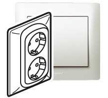 Механизм розетки 2-м СП Galea Life 2х2К+З перламутр Leg 771530