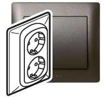 Механизм розетки 2-м СП Galea Life 2х2К+З темн. бронза Leg 771230