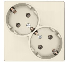 Механизм розетки 2х2К+З Schuko без защ. шторок Simon24 сл. кость 2450459-031