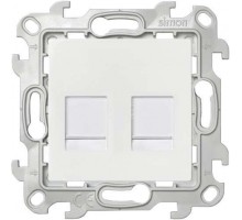 Механизм розетки 2хRJ45 кат. 5е UTP Simon24 бел. 2450593-030