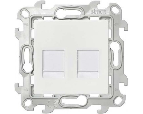 Механизм розетки 2хRJ45 кат. 5е UTP Simon24 бел. 2450593-030