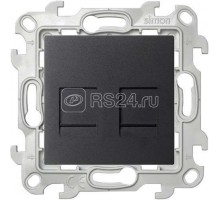 Механизм розетки 2хRJ45 кат. 5е UTP Simon24 графит 2450593-038