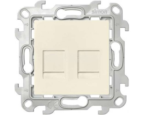 Механизм розетки 2хRJ45 кат. 5е UTP Simon24 сл. кость 2450593-031