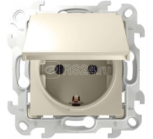 Механизм розетки 2К+З Schuko IP44 Simon24 сл. кость 2450448-031