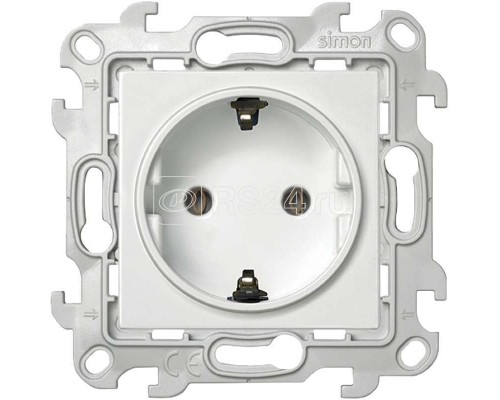 Механизм розетки 2К+З Schuko без шторок Simon24 бел. 2450434-030