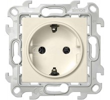 Механизм розетки 2К+З Schuko с защ. шторками Simon24 сл. кость 2450432-031