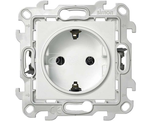 Механизм розетки 2К+З с защ. шторками Push&Go Simon24 бел. 2420432-030