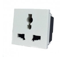 Механизм розетки 2мод. Zenit 13А-15А 127-230В 2P+E универс. с заземл. шампань ABB 2CLA223900N1901
