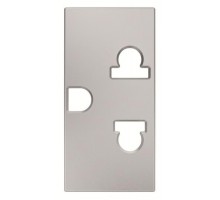 Механизм розетки EU/US стандарта Zenit 1-модульный серебристый ABB 2CLA213800N1301